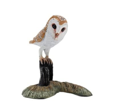 Vintage Miniature Hand Painted White Metal Cold Painted Owl Bird Figurine - Image 1