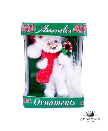 Vintage 2013 Annalee Doll Christmas Ornament 3' Cozy Christmas Kitty Figure NIB - Image 1