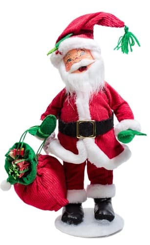 ANNALEE Mobilitee Vintage Traditional Santa Christmas Artisan Doll 15" w/ Tag - Image 1
