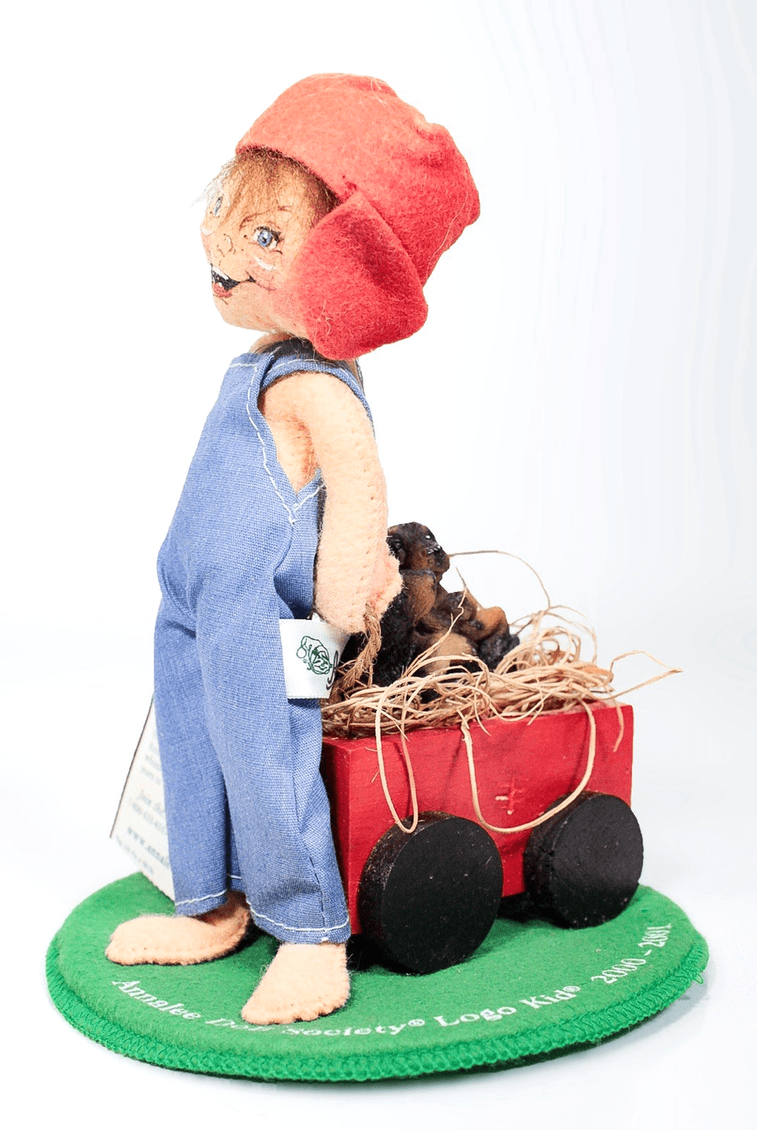 ANNALEE MOBILITEE DOLL 2000-2001 Precious Cargo Kid With Puppies In Wagon 7" NWT - Image 1