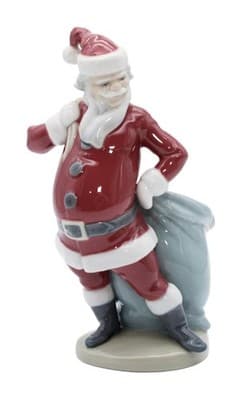 Lladro Made In Spain Retired Santa Claus Glazed Christmas Porcelain Figurine - Image 1