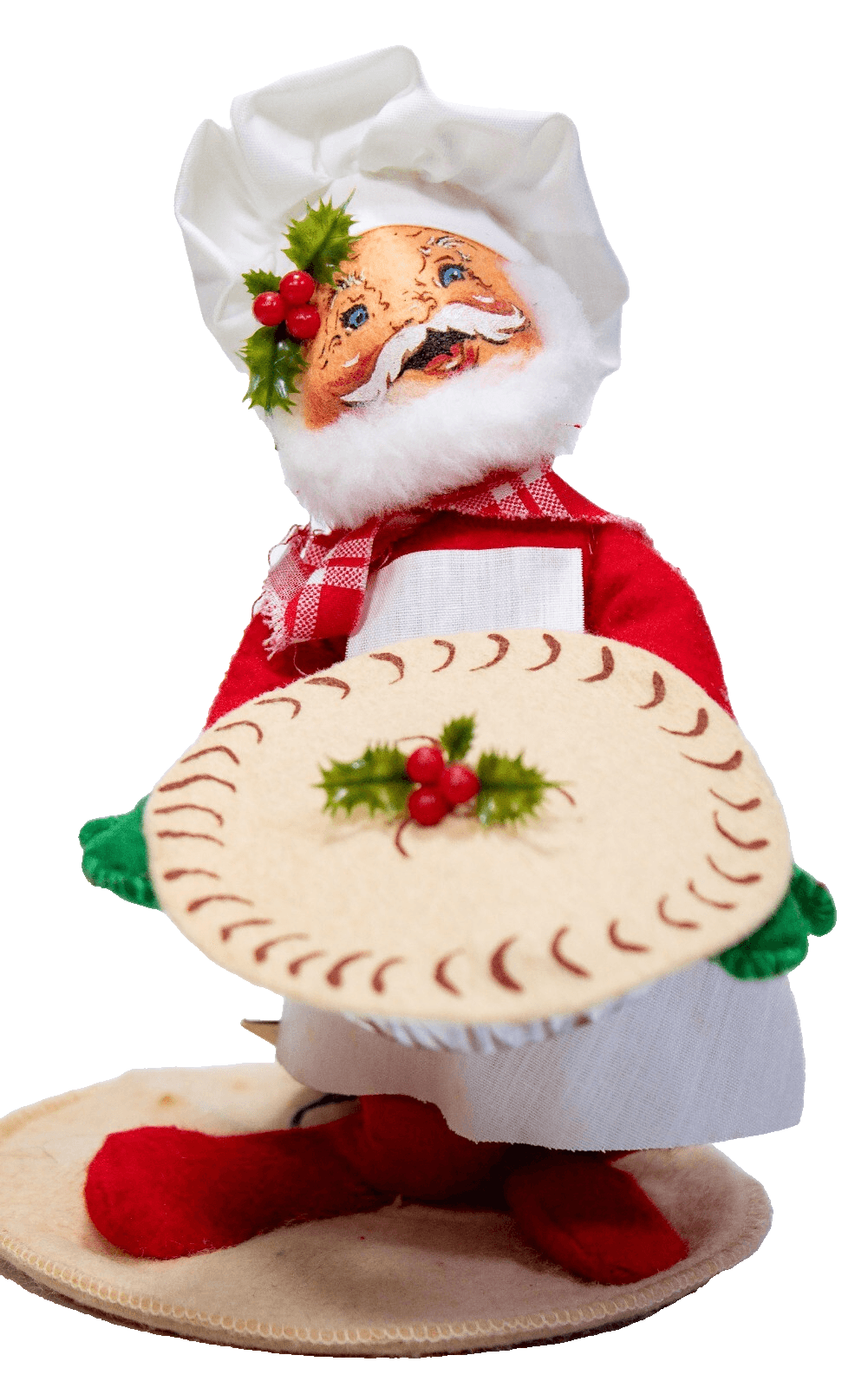 Vtg ANNALEE MOBILITEE 1992 Festive Baker With Pie Artisan Doll 8" NEW WITH TAG - Image 1