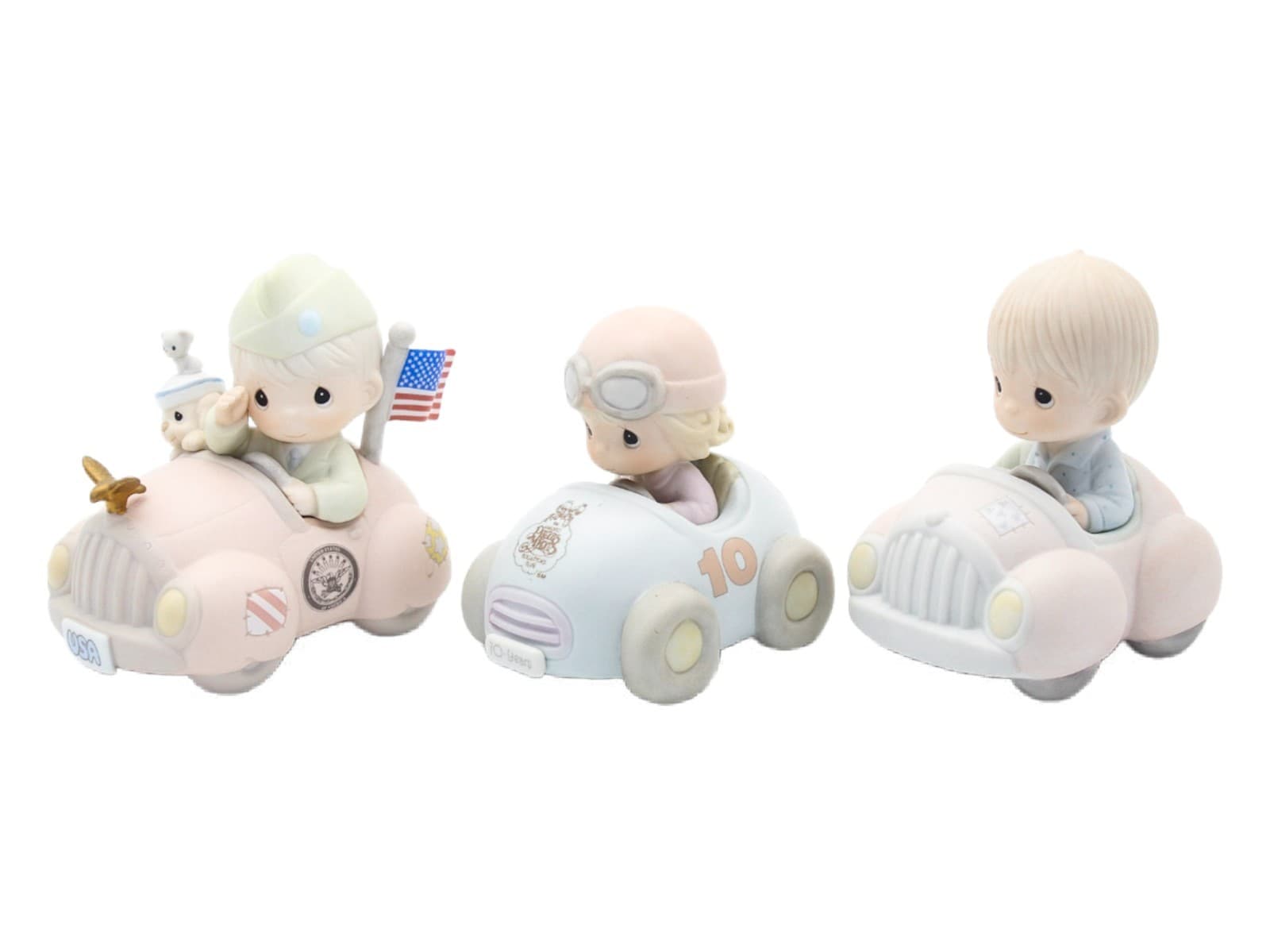 Precious Moments You Will Always Be Our Hero Enesco Porcelain Figurines Lot Of 3 - Image 1
