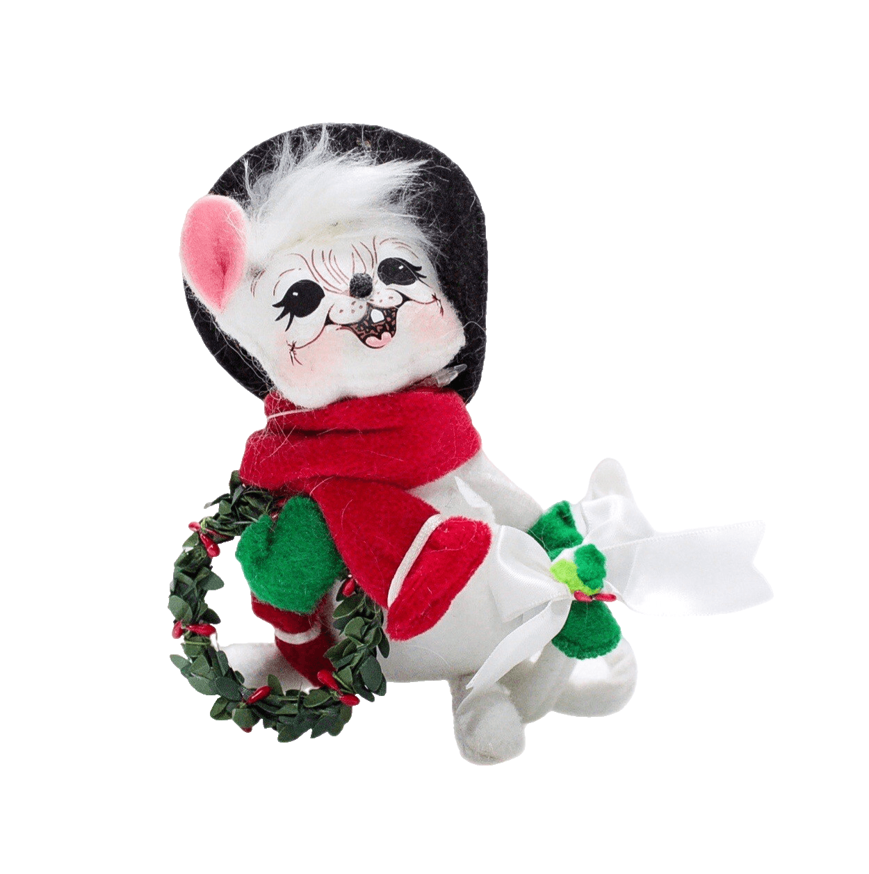Vtg 2009 ANNALEE Mobilitee "Yuletide Mouse" Christmas Artisan Doll 6" - Image 1