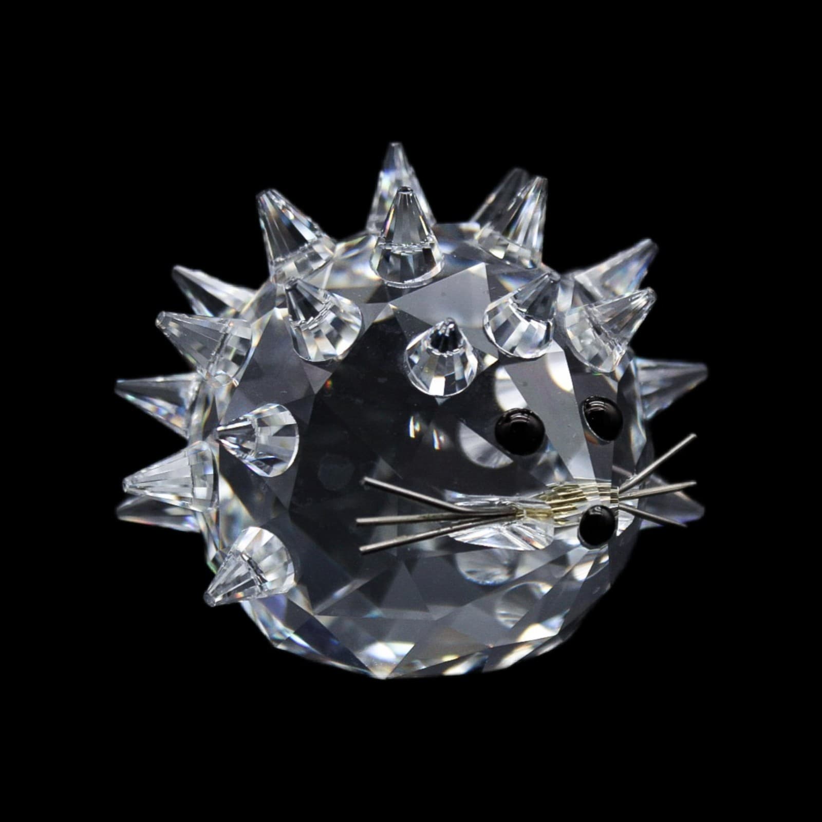 Swarovski Hedgehog Silver Crystal Faceted Austria Figurine By Max Schreck - Image 1
