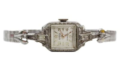 Vintage ROAMER Analog Antimagnetic Swiss Crystal Ladies Wristwatch Stretch Band - Image 1