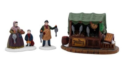 Department 56 Poultry Market Heritage Village Collection Accessories 3pcs - Image 1