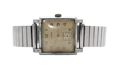 La Forge Vintage Swiss Square Face Mechanical Watch Stretch Strap (For Parts) - Image 1