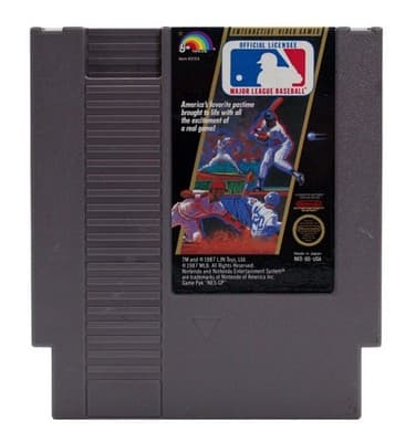 Vintage MAJOR LEAGUE BASEBALL Nintendo NES Cartridge Video Game WORKS - Image 1