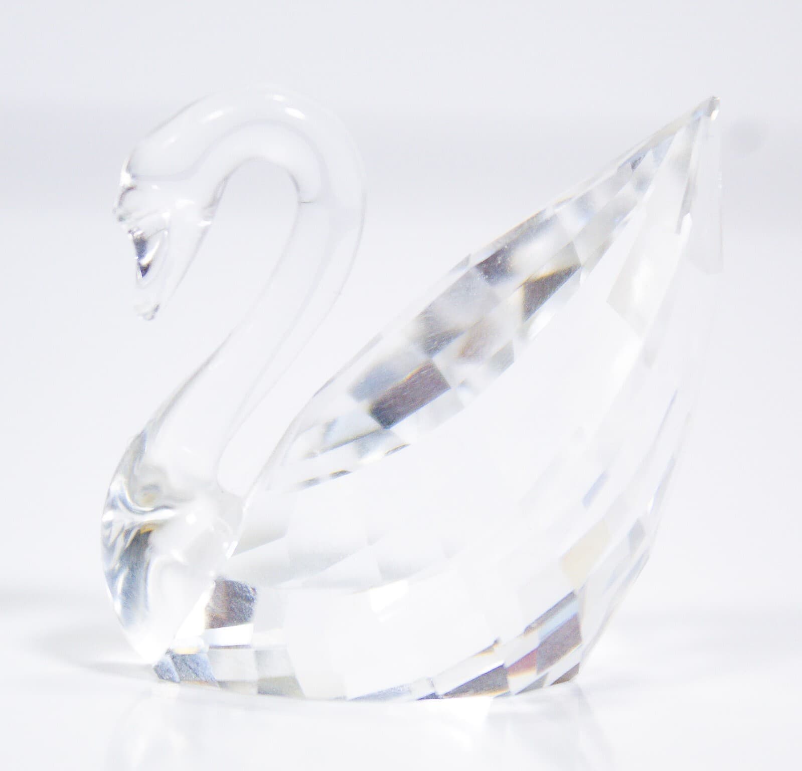 SWAROVSKI Retired Small Clear Crystal Glass Swan Animal Figurine - Image 1