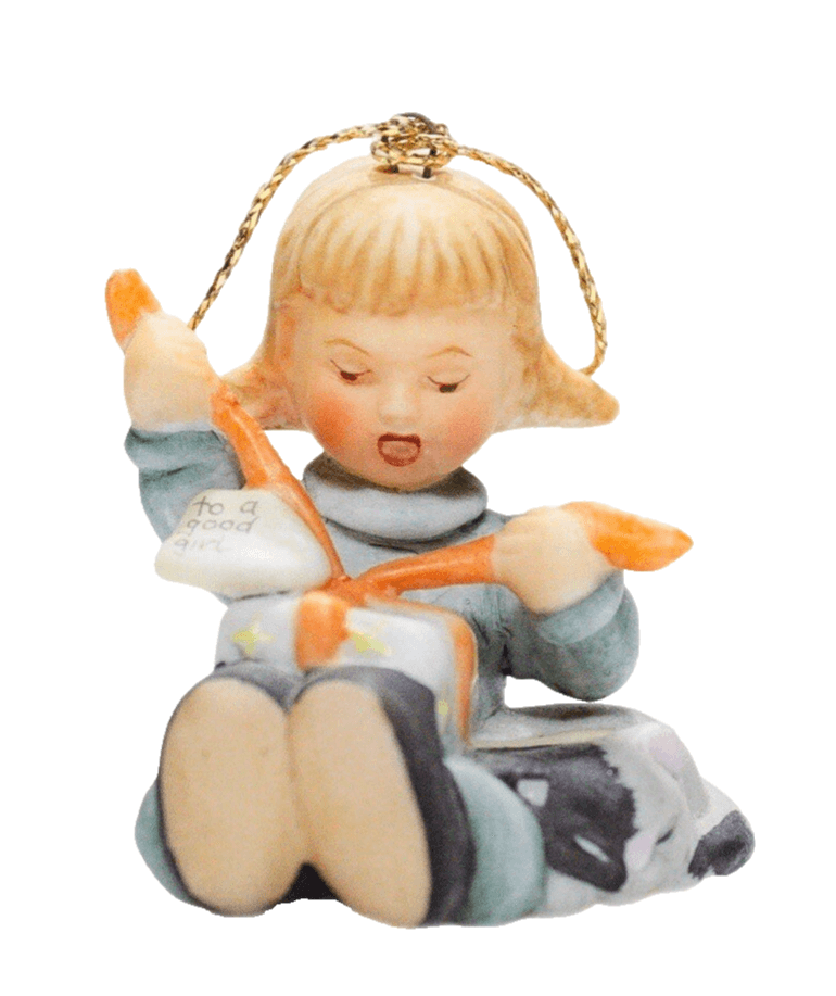 Berta Hummel Goebel 1997 "To A Good Girl" Porcelain Christmas Ornament - Image 1