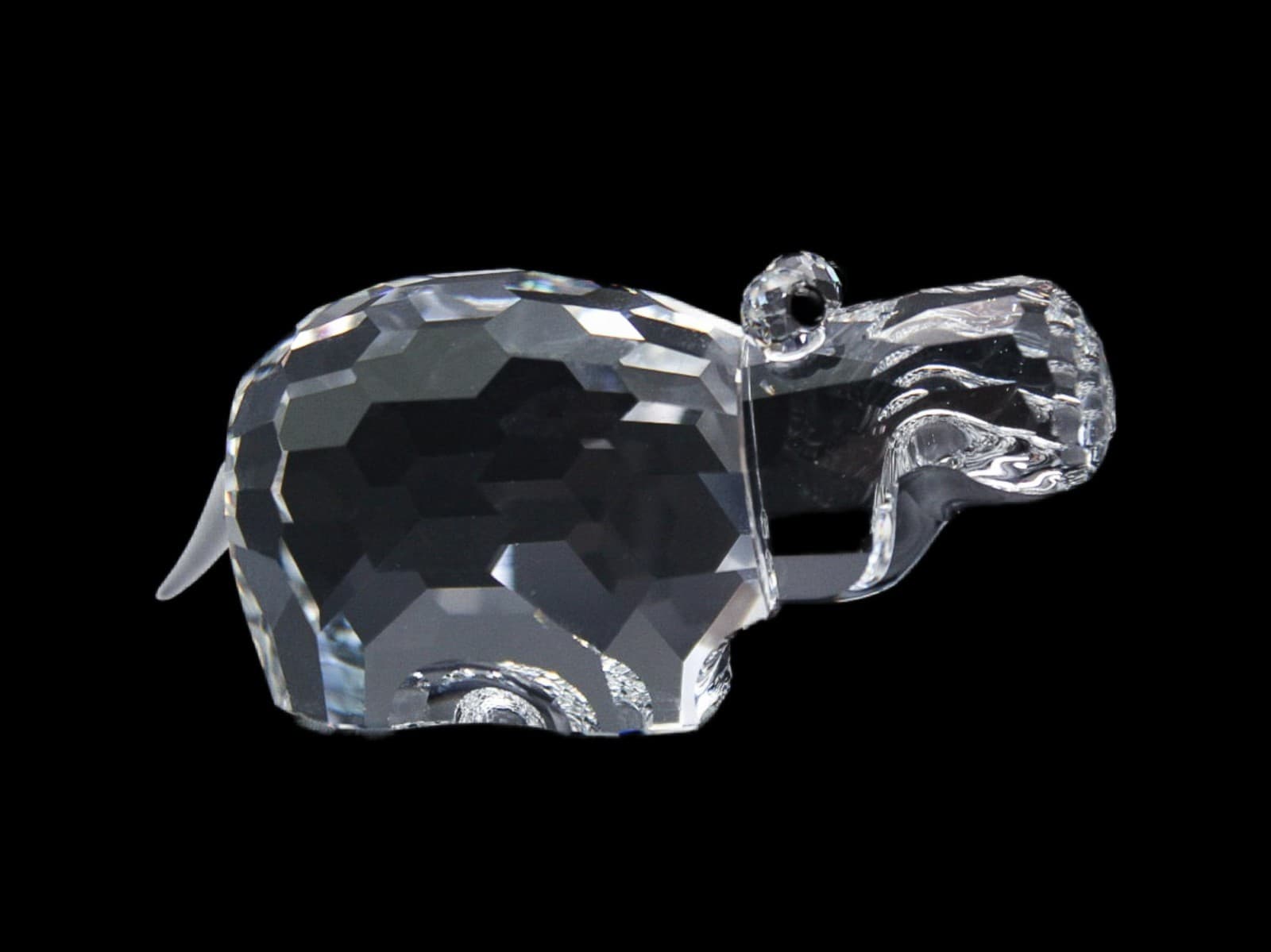 Swarovski Hippopotamus Fine Faceted Crystal Austria Figurine Vintage Retired - Image 1