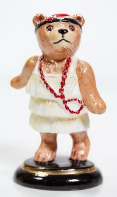 Vintage 2003 HALCYON DAYS Teddy Bear Of The Year Porcelain Miniature Figurine - Image 1