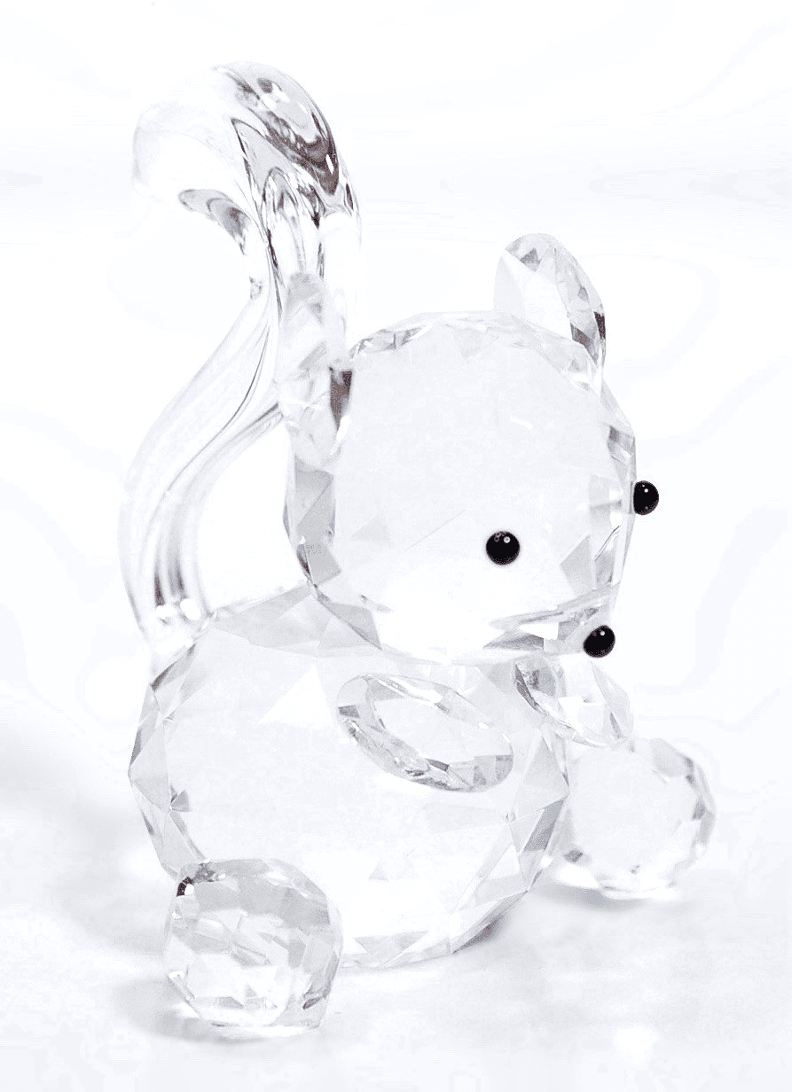 Small Fine Crystal Glass Collectible Squirrel Animal Figurine 3" Tall - Image 1