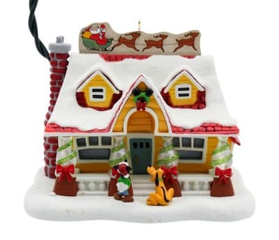 Hallmark Keepsake 2008 Deck The House! Mickey & Pluto Christmas Ornament New - Image 1