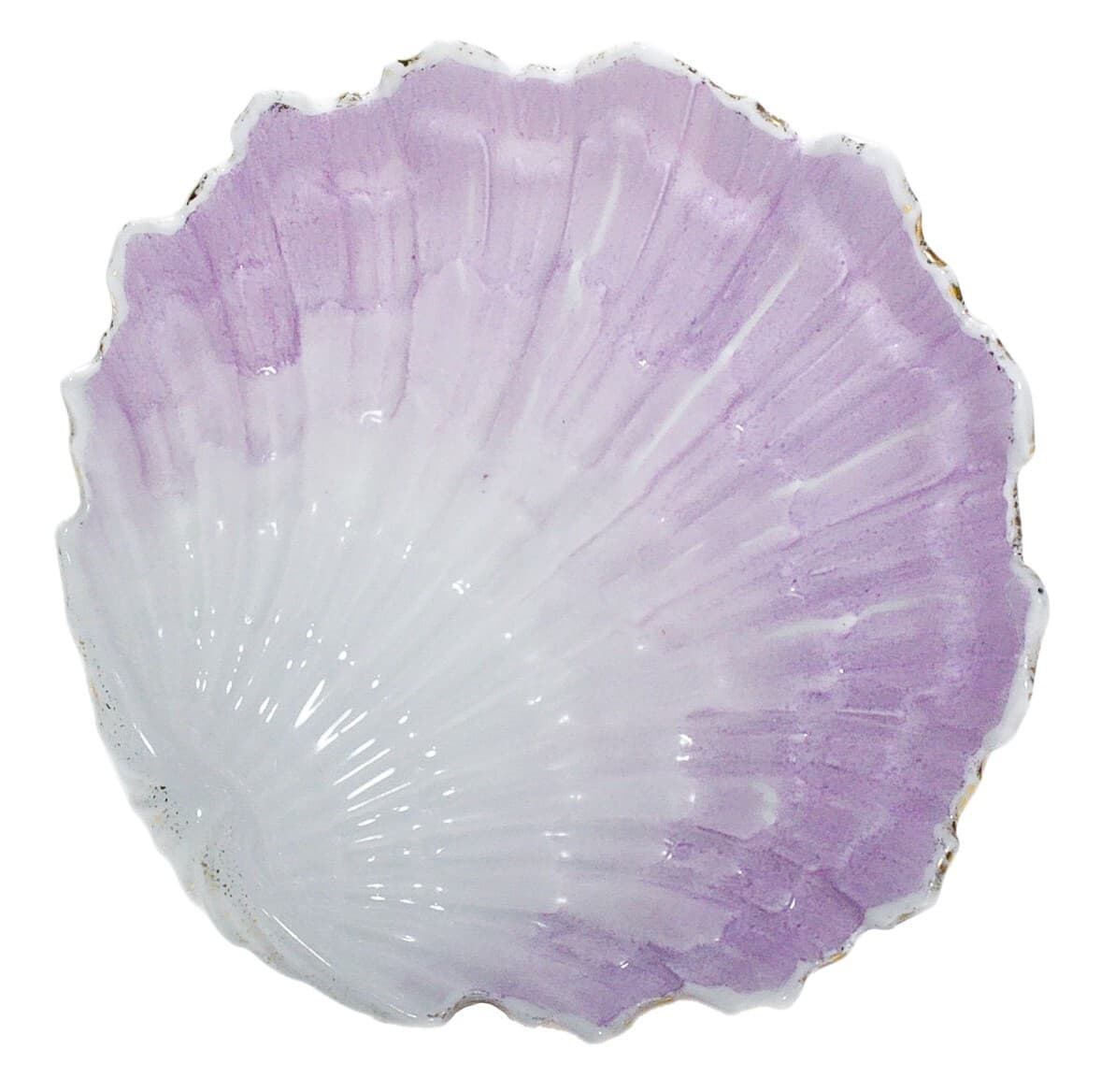 KPM Made In Germany Vintage Purple Seashell Motif Porcelain Serving Candy Dish - Image 1