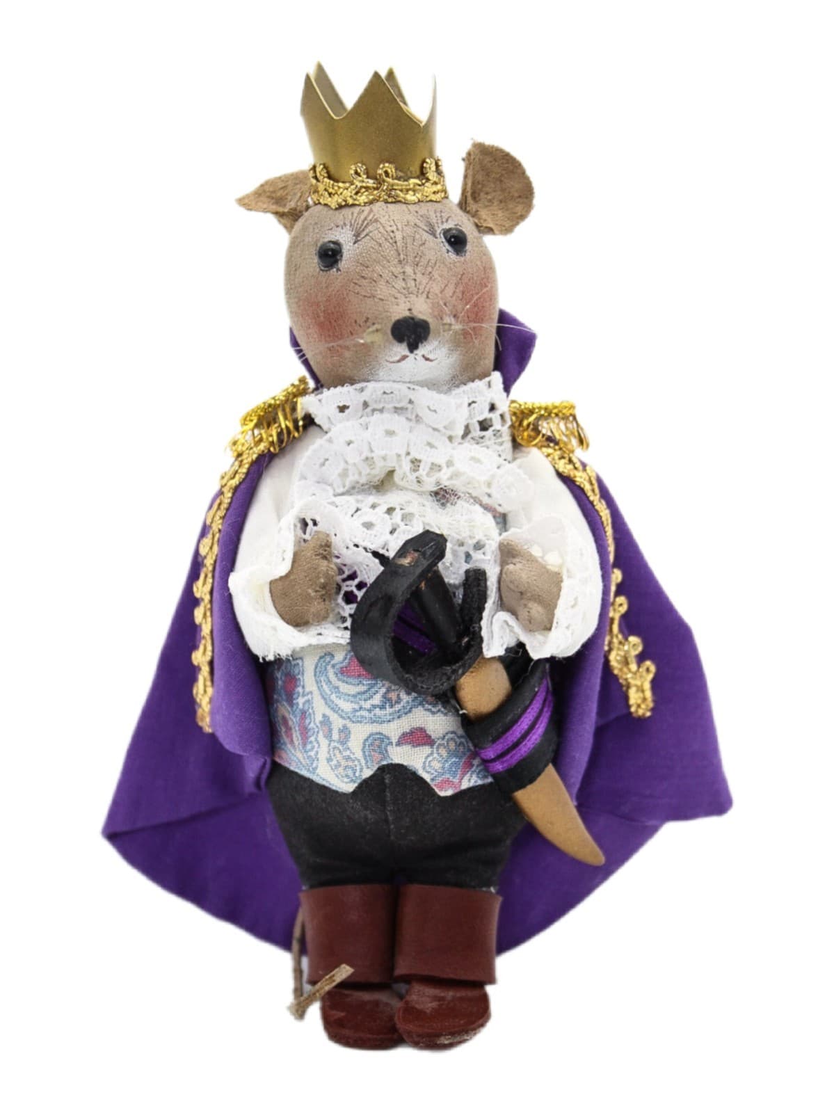 Gladys Boalt 1989 Hand Crafted The Nutcracker Mouse King Christmas Ornament 5" - Image 1