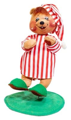 ANNALEE MOBILITEE 1988 Mr. Nightshirt Bear Christmas Artisan Doll 10" - Image 1