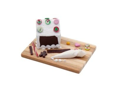 Vintage Dollhouse Miniature Gingerbread House Model Christmas Accessory 1:12 - Image 1