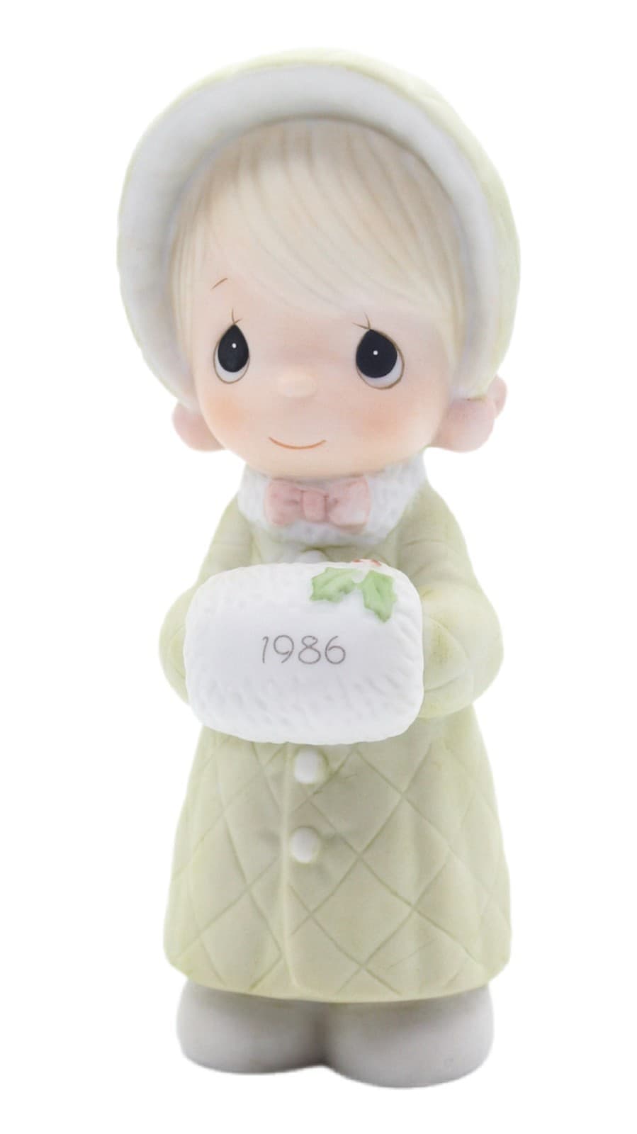 Precious Moments Wishing You A Cozy Christmas Enesco Porcelain Figurine 1986 - Image 1