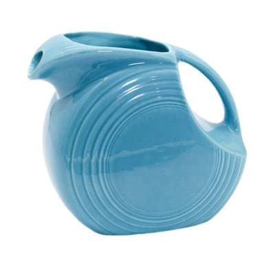 Fiesta Made In USA Vintage Fiestaware Turquoise Large Disc Water Pitcher Ceramic