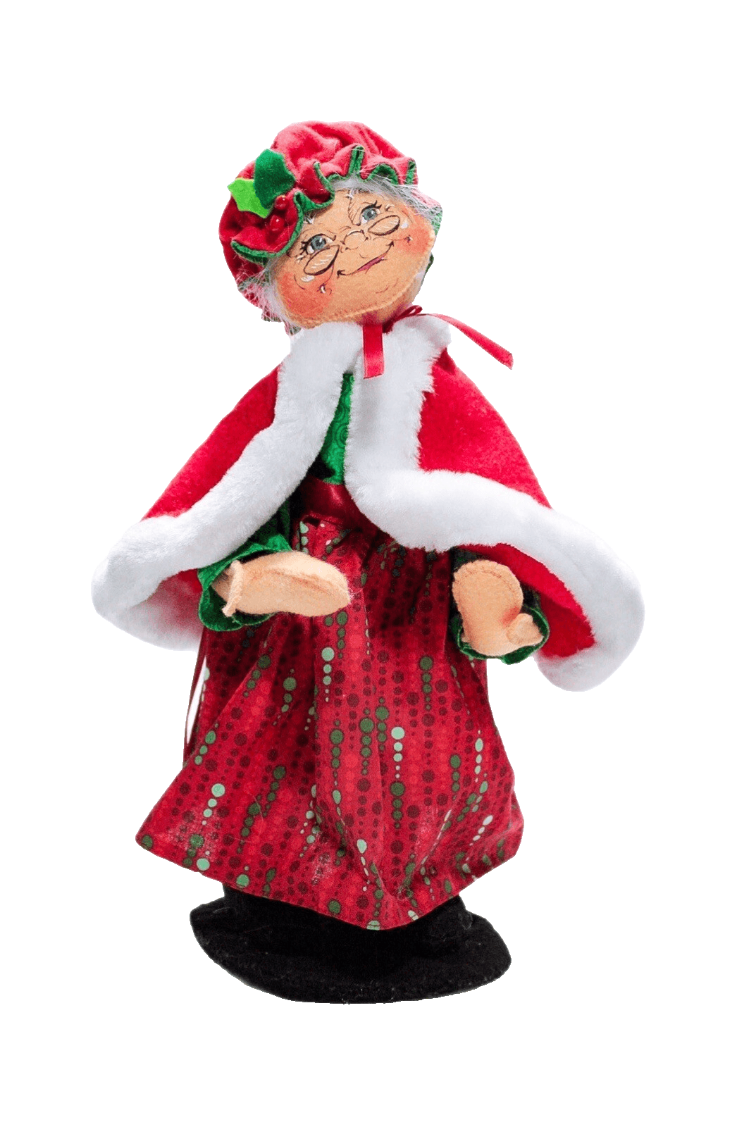 Vintage 2018 ANNALEE Mobilitee FESTIVE MRS. CLAUS Christmas Artisan Doll 13" - Image 1