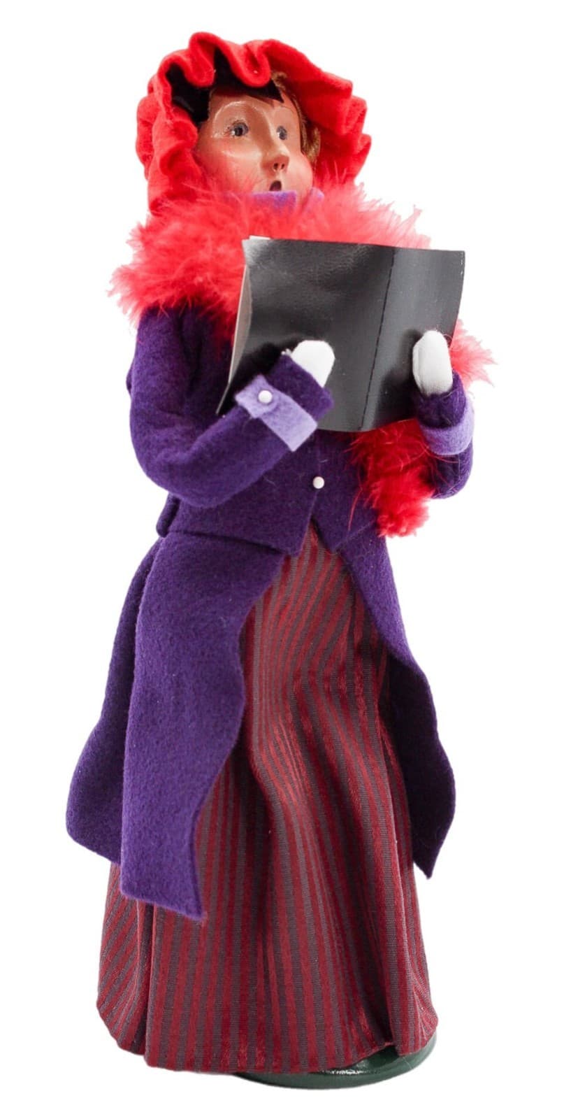 BYERS CHOICE Signed "Red Hat Society" Christmas Caroler Holiday Doll - Image 1