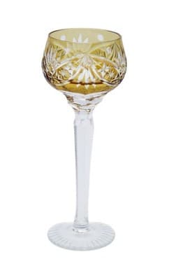 Nachtmann Bohemian Amber Cut To Clear Crystal Cordial Glass - Image 1