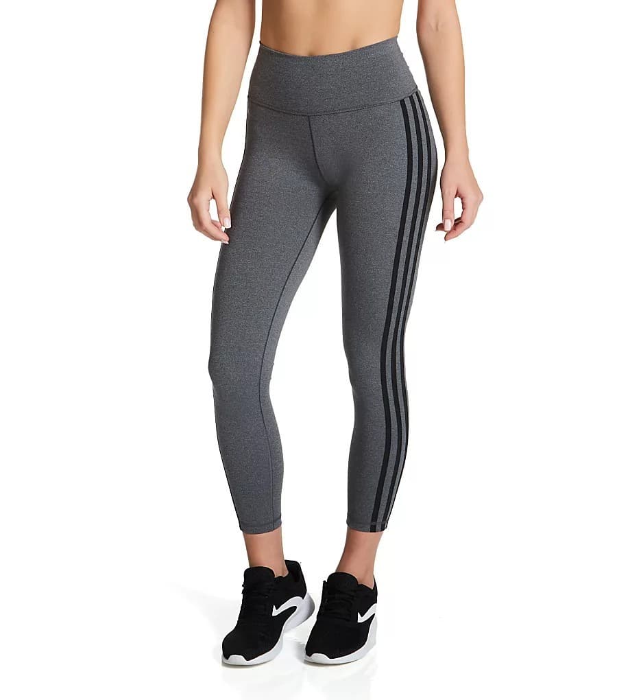 Adidas Leggings Womens Gray Black Believe This 2.0 3-Stripes 7/8 High Rise XS - Image 1