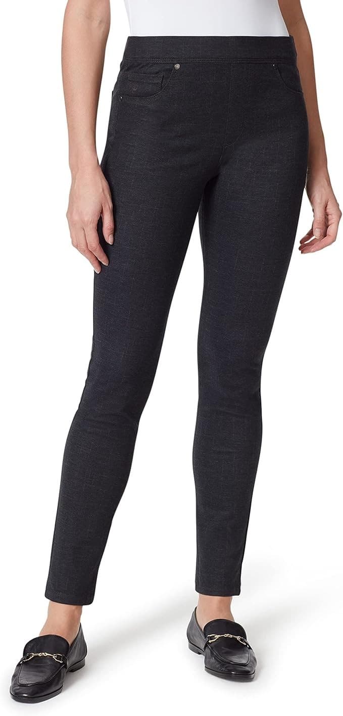 Gloria Vanderbilt Slimming Avery Ponte Slim Pull On Size 22W Short Black Pants. - Image 1
