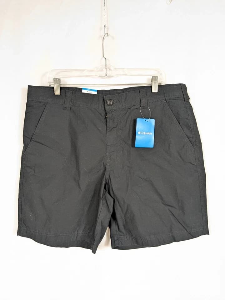 NEW Columbia Shorts Mens LIGHTWEIGHT Cotton Grey 52 x 10 - Image 1