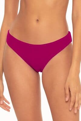 BECCA by Rebecca Virtue Fine Line Rib Adela Hipster Bottoms Pomegranate LG - Image 1