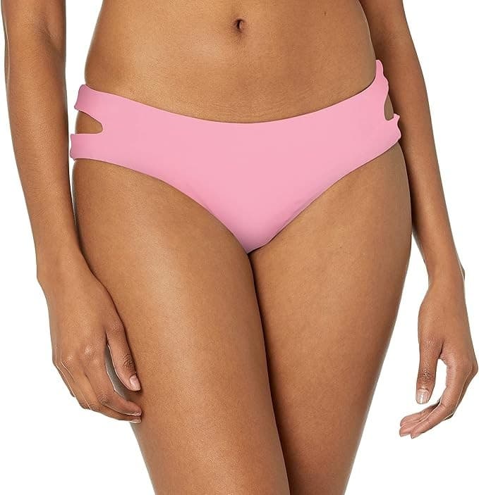 The Bikini Lab Women's Pink Medium Coverage Bikini Bottom Size Large- NWT - Image 1