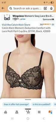 calvin klein seductive comfort bra - Image 1