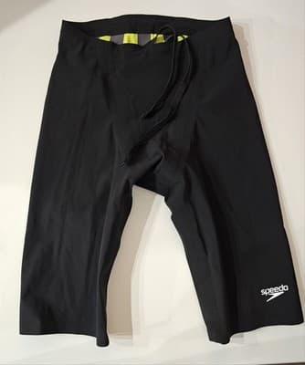 New Speedo FINA AQ SP140883 Jammer Swimsuit Nylon/Spandex/Elastane Size 26 Black - Image 1