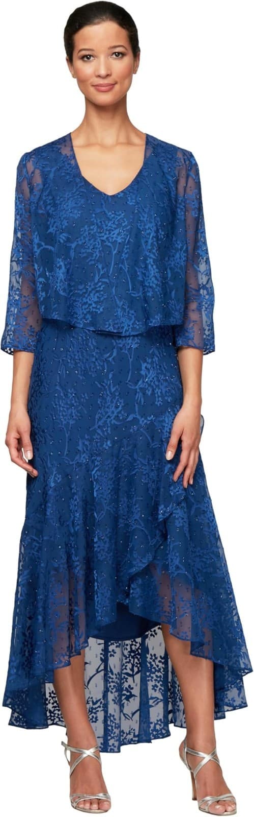 Alex Evenings Womens Sleeveless Printed Chiffon Midi NWT Size 12 - Image 1