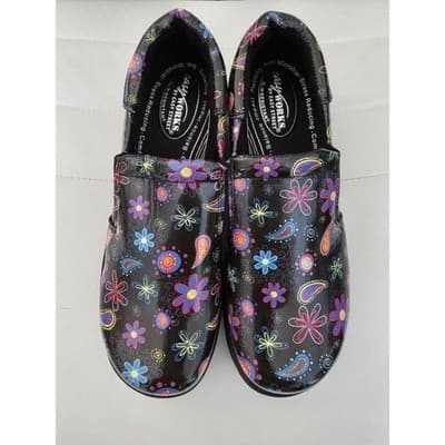 Easy Works By Easy Street Clogs Nurse Shoes Paisley 7.5M - Image 1