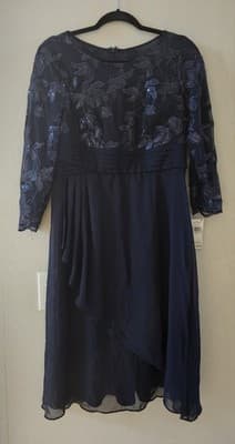 ALEX EVENINGS DRESS, MIDNIGHT, SZ 6 - Image 1