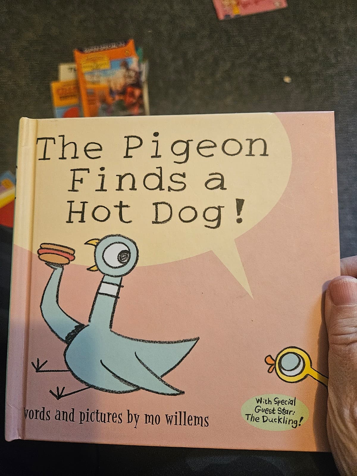 The pigeon finds a hot dog!. .Mothers day sale. Buy 2 book listing get 1 free - Image 1