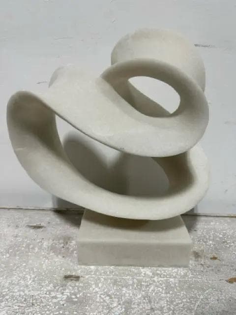 White Swirl Sculpture - Image 1
