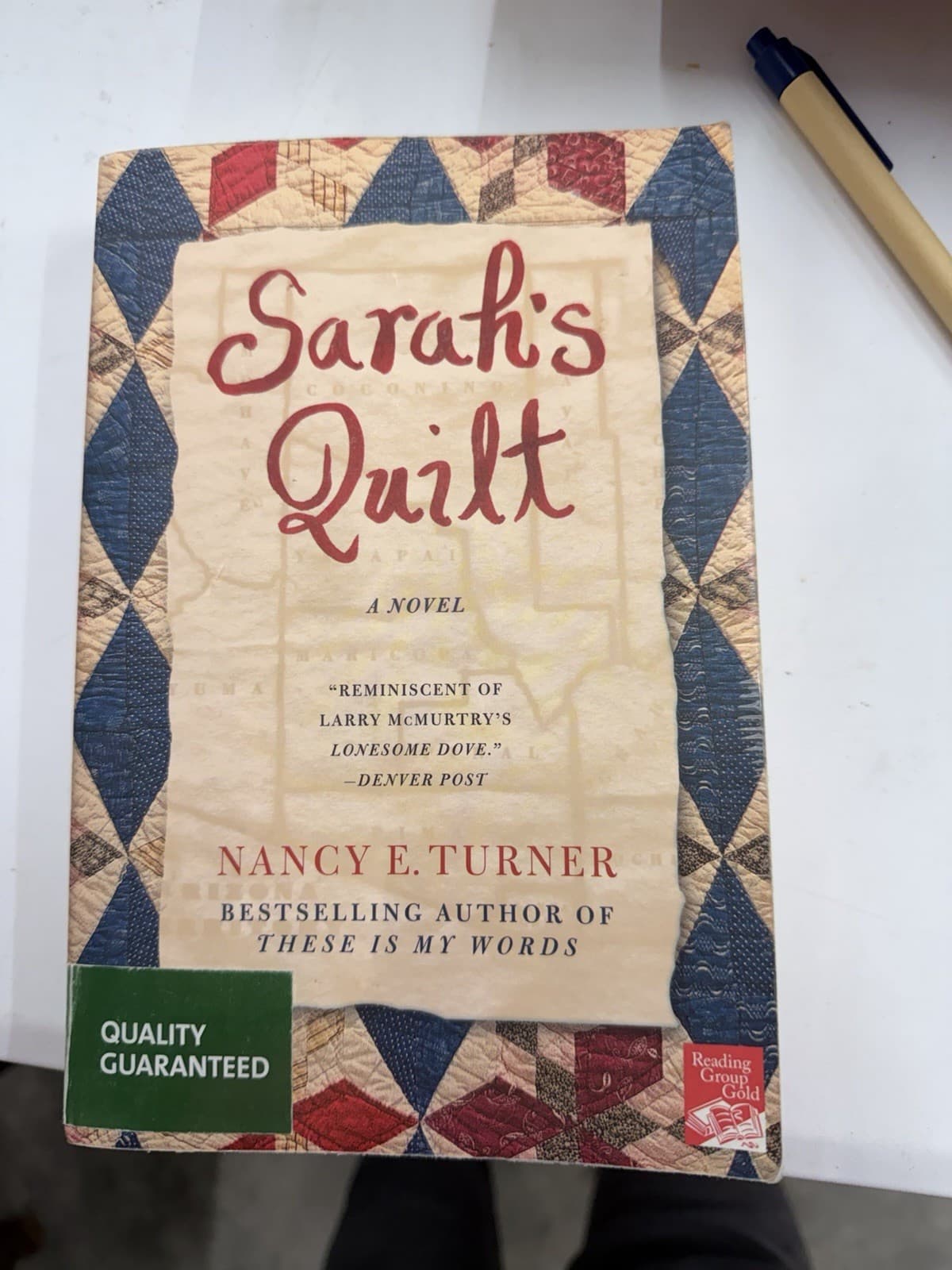 Nancy E. Turner Sarah's Quilt Trade Paperback Fiction Novel English