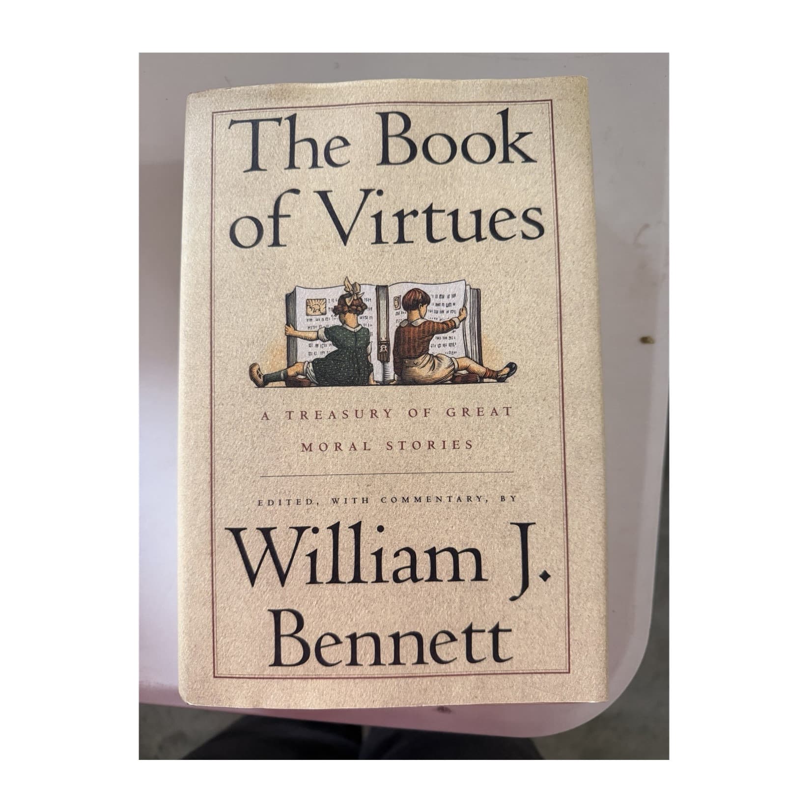 William J. Bennett The Book of Virtues Hardcover Simon & Schuster 1993 w/ Dust …