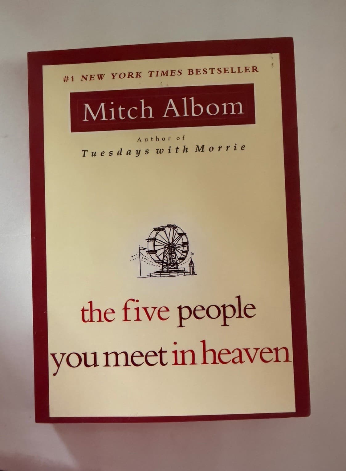 Mitch Albom The Five People You Meet in Heaven Paperback 1st Ed 2003 Hyperion