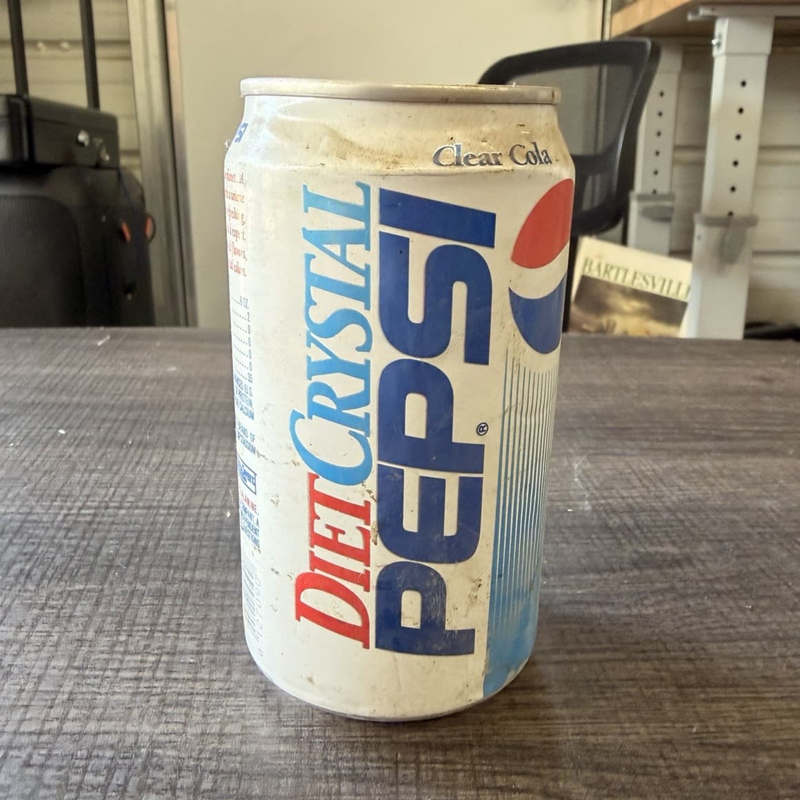 Pepsi Diet Crystal Pepsi Clear Cola 12 oz Original Can 10-14 White Blue Red