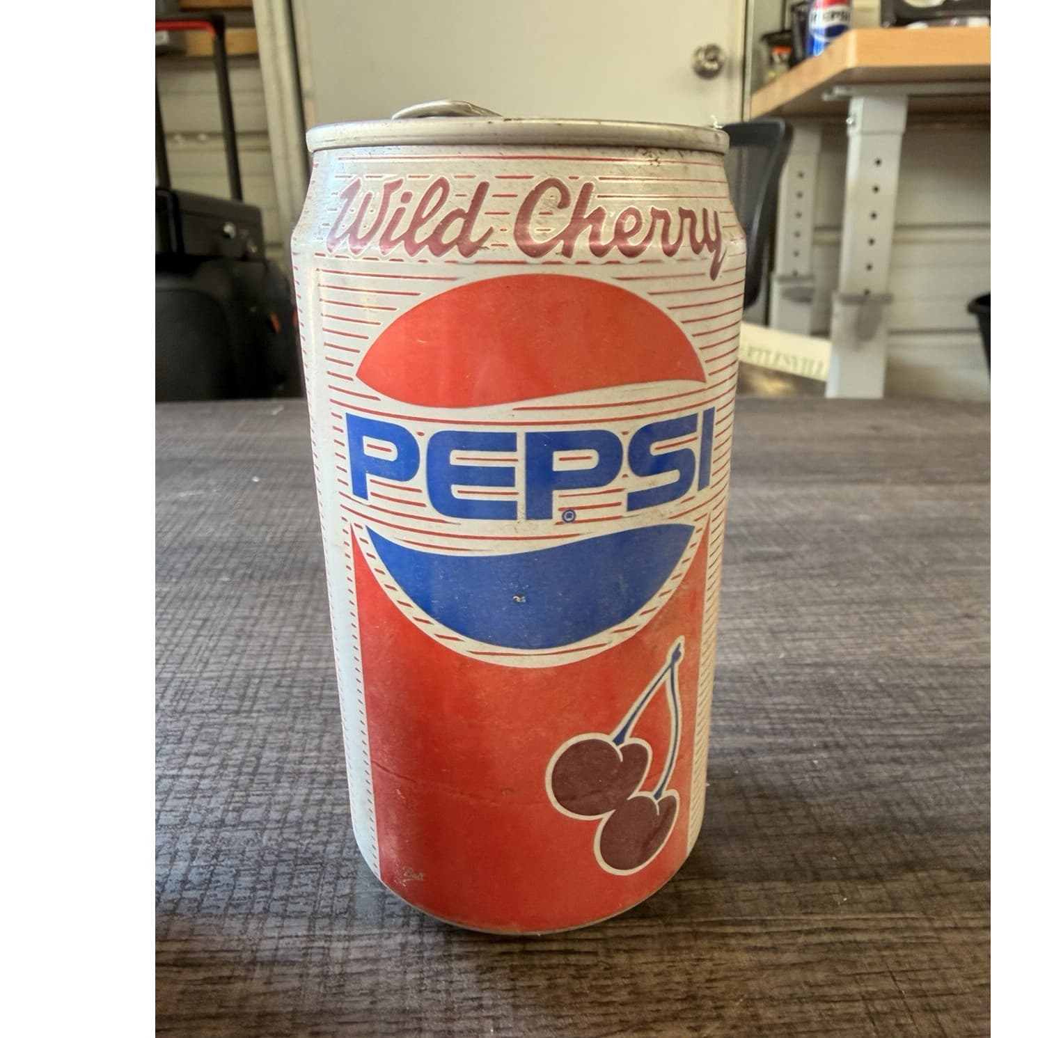 Pepsi Wild Cherry Soda Can Red White Blue Advertising Theme Soda