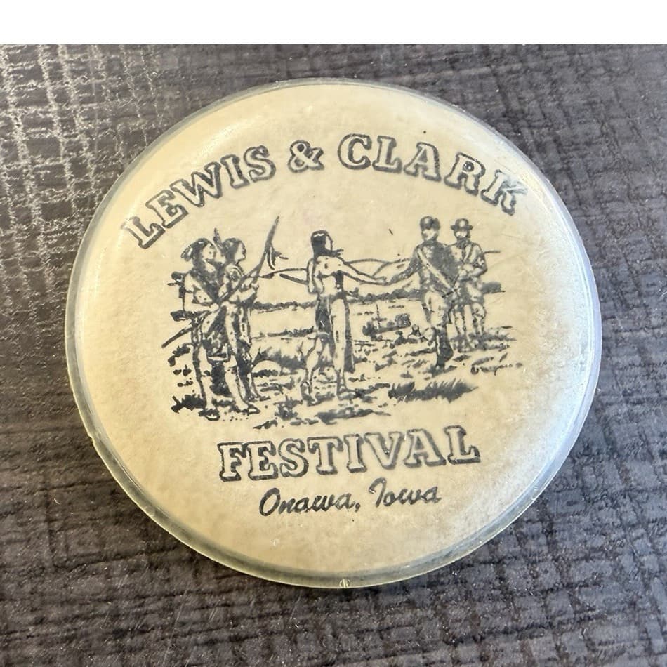 Lewis & Clark Festival Onawa Iowa Pinback Lapel Button