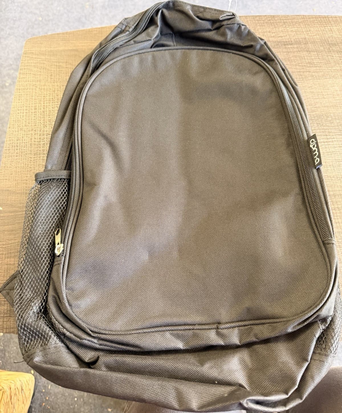 Duna Black Padded Laptop Backpack Nylon Solid Fits 17