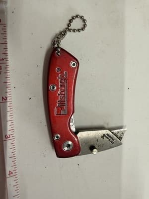 Pittsburgh Red Aluminum Handle Stainless Steel Mini Folding Pocketknife