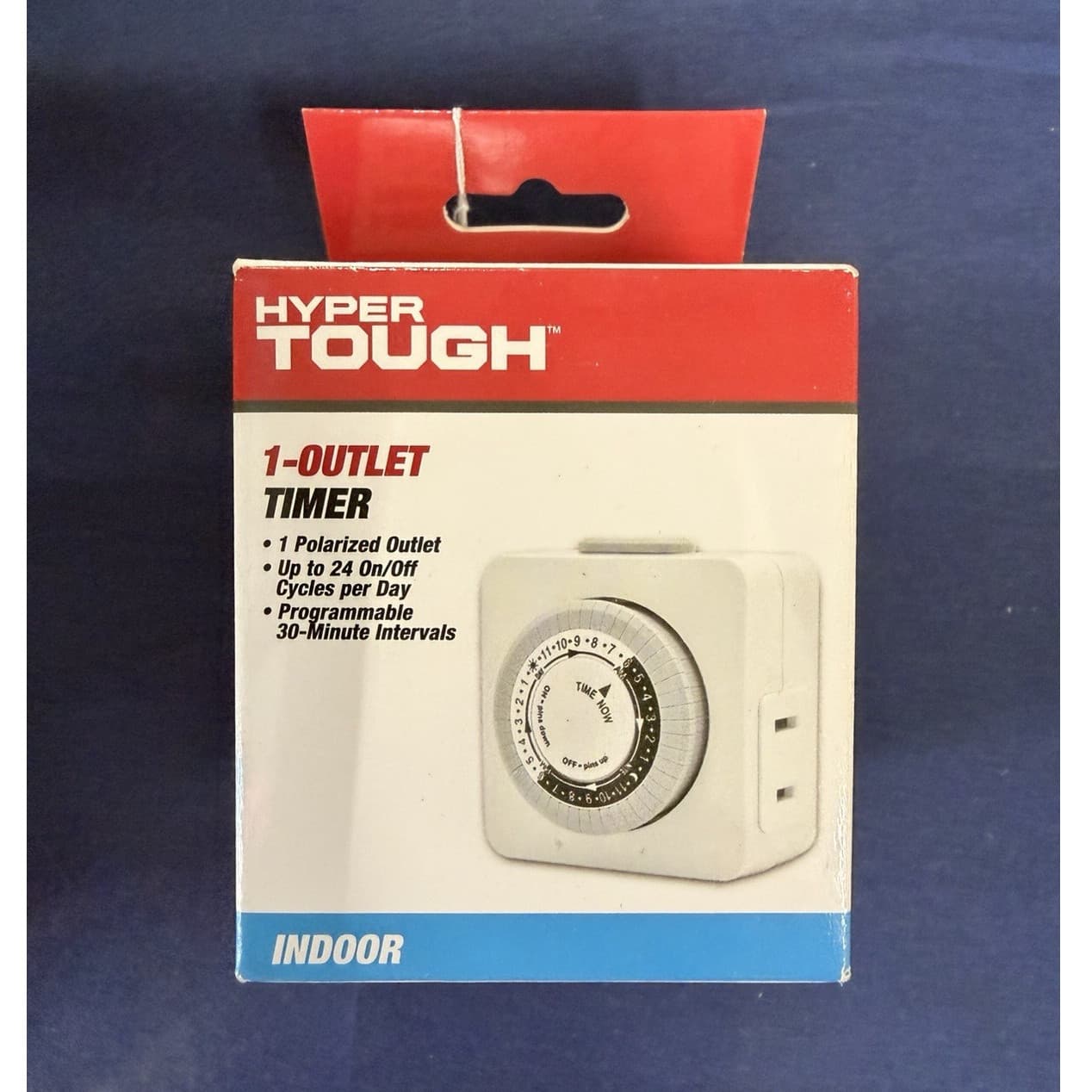 Hyper Tough 1-Outlet Indoor Programmable Timer Wall Switch, 30-Minute Intervals