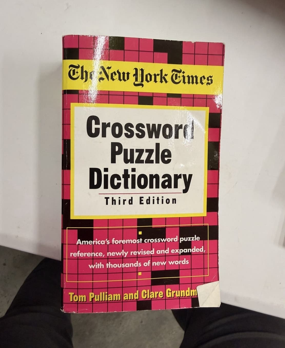 The New York Times Crossword Puzzle Dictionary 3rd Ed PB Tom Pulliam 1995